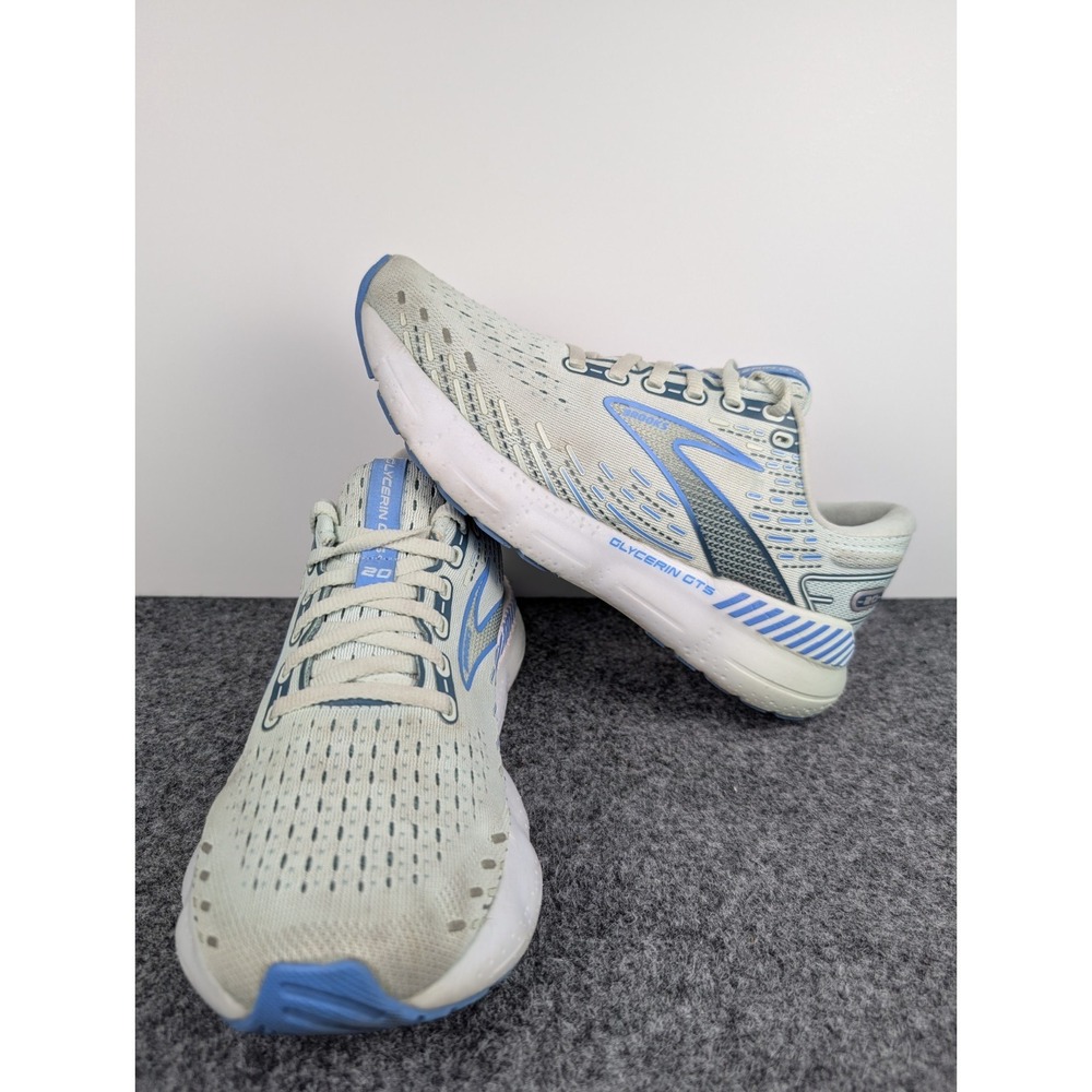 Brooks Glycerin GTS 20 Womens Size 7.5 Blue Glass Walking Running Shoes Sneakers